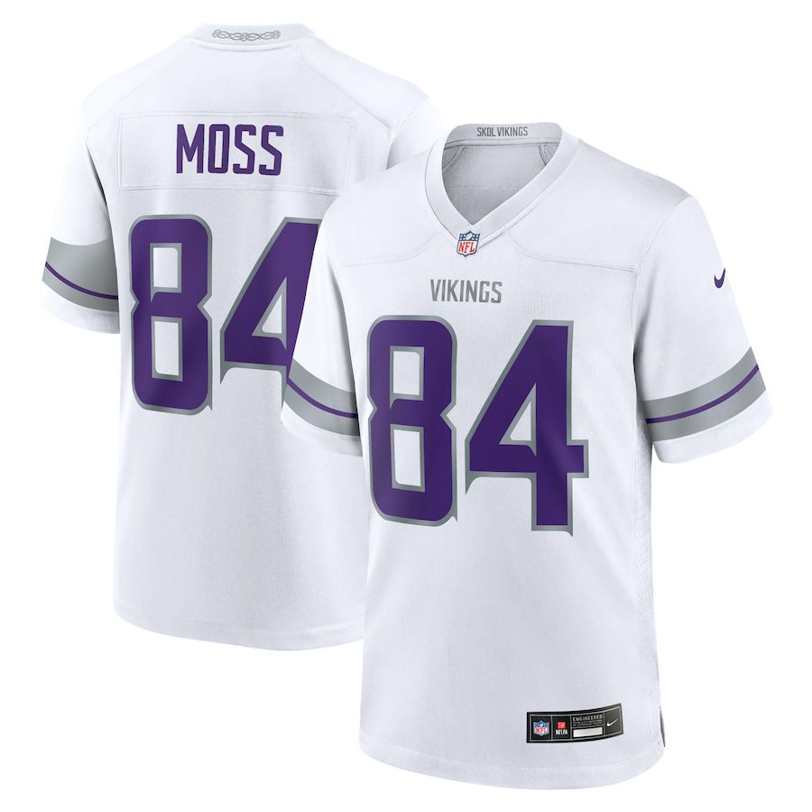 Men Minnesota Vikings #84 Randy Moss Nike White Alternate Retired Player Game NFL Jersey->minnesota vikings->NFL Jersey